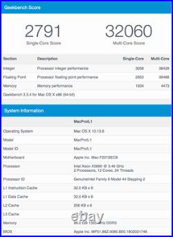 2009? Mac Pro 4,1- 5,1 CPU Tray with 12-Core 3.46GHz Xeon and 96GB RAM
