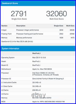 2010-2012? Mac Pro 5,1 CPU Tray with 12-Core 3.46GHz Xeon and 96GB RAM