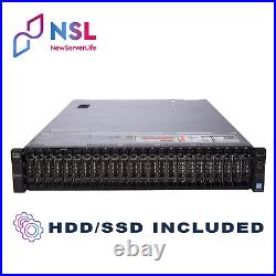 DELL R730XD Server 2x E5-2667v3 3.2GHz =16 Cores 64GB H730 2x 1.2TB SAS 4xRJ45