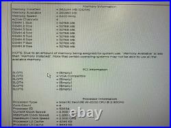Dell Precision 5820 Tower Xeon W-2102 2.9GHz 256GB RAM NO HDD NVIDIA NO OS