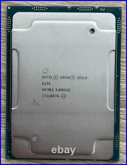 Intel XEON GOLD 6136 12-core 3.00GHZ 24.75MB 150W SR3B2 LGA 3647 CPU processor