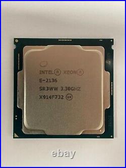 Intel Xeon E-2136 3.30GHz 6-CORE 12MB LGA1151 Server CPU Processor SR3WW 80W