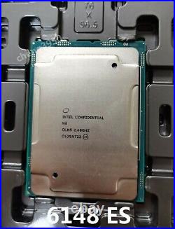 Intel Xeon Gold 6148 ES CPU qlns 2.4ghz 27.5mb 20c/40t 205w lga3647 processor