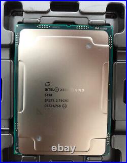 Intel Xeon Gold 6150 18 core 2.70ghz 24.75mb 165w lga-3647 CPU processor