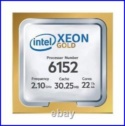 Intel Xeon Gold 6152 Processor 22-Core 30.25M Cache, 2.10 GHz 140W SR3B4