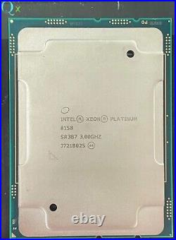 Intel Xeon Platinum 8158 LGA3647 CPU Processors 12C/24T 3.0 GHz 24.75 MB 150W