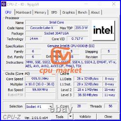 Intel Xeon Platinum 8280 ES QQ87 2.5GHz 28Core 38.5MB 205W LGA3647 CPU Processor