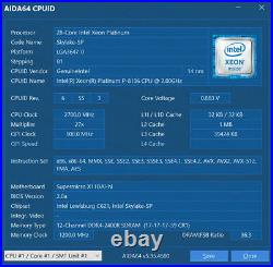 Intel Xeon Platinum P-8136 2.0GHz-3.5GHz 28C 56T LGA3647 SR2YN CPU Processor