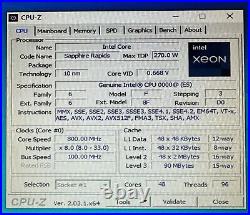 Intel Xeon Sapphire Rapids QYFQ ES2 D0 48C/96T 1.5Ghz 90MB 270W LGA4677 CPU