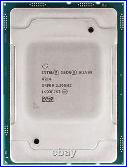 Intel Xeon Silver 4214 Processor 12 Core 2.20GHZ 17MB 85W CPU CD8069504212601