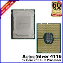 Lot of 10 Intel Xeon Silver 4116 2.1GHz 12-Core CPU Processor SR3HQ