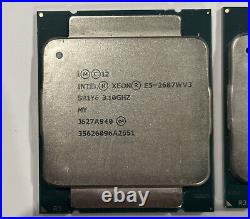 Matching pair Intel Xeon E5-2687w v3 SR1Y6 3.10GHz 25MB 10-Core LGA2011-3 CPU