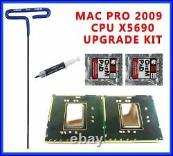 Pair Delidded Intel Xeon 3.46GHz X5690 IHS Removed 2009 4,1 Mac Pro Upgrade Kit