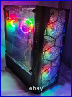 RGB GAMING PC 12 Core Intel I7 Xeon 32GB DDR4 RAM 1TB NVMe AMD Radeon RX 570 8GB