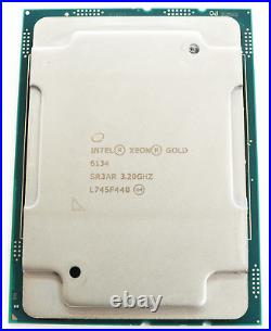 SR3AR Intel Xeon Processor Gold 6134 8-Core 3.20GHz Server Processor TESTED