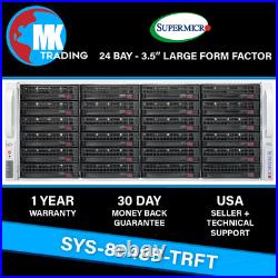 SuperMicro SYS-8048B-TRFT 24B LFF 4U Server -V1- Choose CPUs/RAM Wholesale